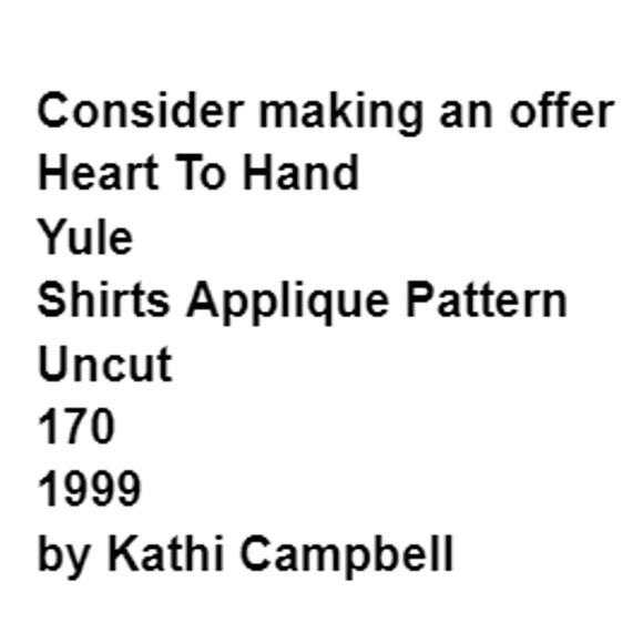 Heart To Hand 170 Pattern Adult Yule Shirts Applique Christmas Holiday Mature - Picture 3 of 6